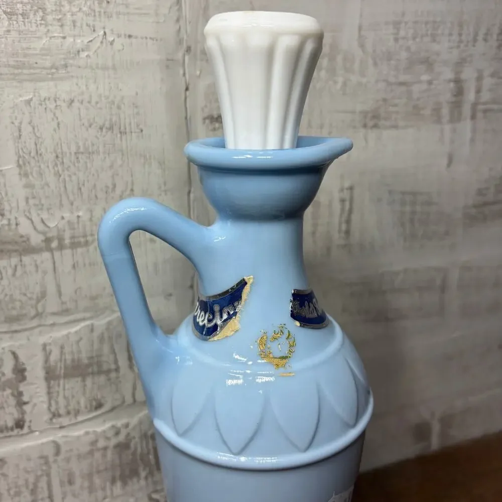 Vintage Blue Jim Beam Greek Philosopher Decanter Bottle